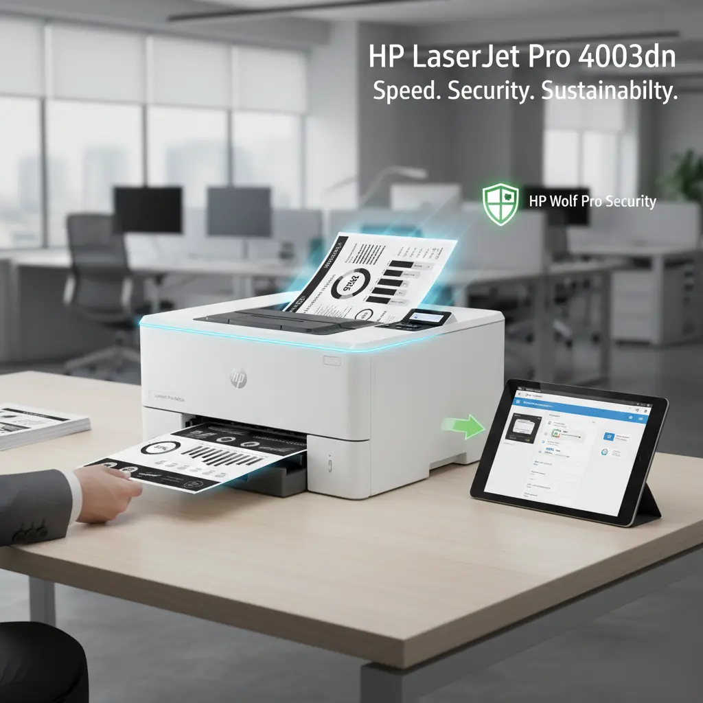 مراجعة طابعة HP LaserJet Pro 4003dn: الخيار الأول للشركات والمكاتب الذكية في 2026.