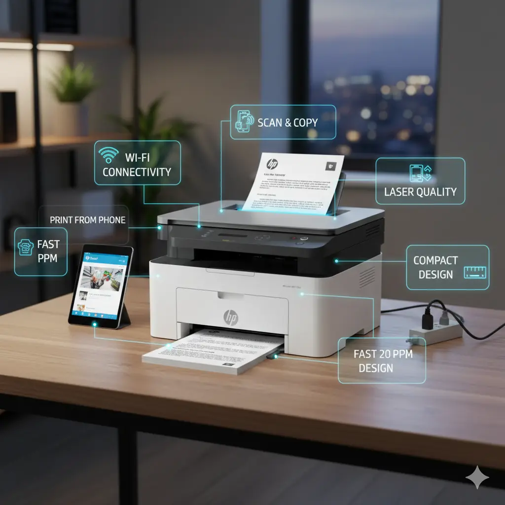 مراجعة HP MFP 135w: كيف تنجز مهامك بضعف السرعة وبأقل تكلفة؟