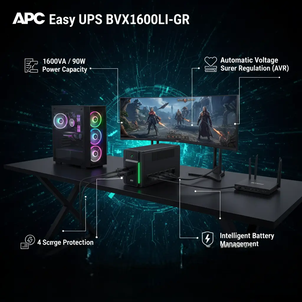 APC Easy UPS 1600VA صمام أمان أجهزتك في زمن انقطاع الكهرباء