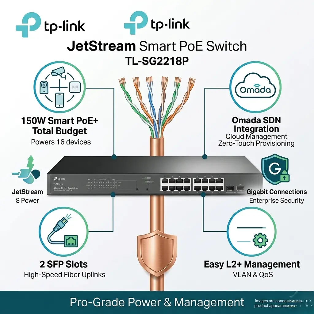 لا تشترِ سويتش كاميرات مراقبة قبل رؤية أداء TP-Link TL-SG2218P.. وحش الـ PoE الحقيقي!